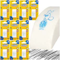 GUMKA DO ŚCIERANIA MAZANIA MYSZKA ASTRA BIAŁA MIĘKKA ERGONOMICZNA - 10 szt.