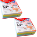 NOTES KOSTKA BIUROWA KLEJONA karteczki 85X85X40 MM 4 kolory - 2 sztuki