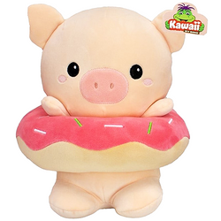 KAWAII PLUSZAK MASKOTKA PRZYTULANKA ŚWINKA DONUT MIŁA W DOTYKU 19 cm