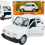 AUTO SAMOCHÓD FIAT 126P MALUCH METALOWY KOLEKCJONERSKI WELLY 1:21 BIAŁY