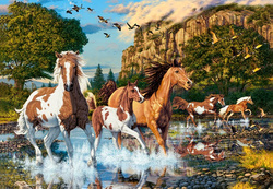 PUZZLE DZIKIE KONIE W GALOPIE HORSE WONDERLAND 1000EL CASTORLAND C-104789