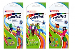 KREDKI SZKOLNE TRÓJKĄTNE 12 KOL EDDING FUNTASTICS