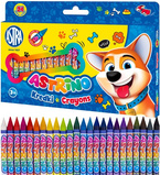 KREDKI GRAFIONOWE SZKOLNE ASTRINO 24 INTENSYWNE KOLORY W OWIJCE ASTRA
