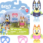 BLUEY FIGURKI 2-PAK ZABAWA NA BASENIE BINGO I BLUEY OKULARY
