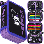 PIÓRNIK SZKOLNY Z WYPOSAŻENIEM DWUKOMOROWY ST.MAJEWSKI KRÓLIK BLACK KUROMI