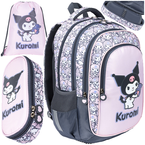 PLECAK SZKOLNY 4-KOMOROWY PIÓRNIK WOREK 3w1 ST.MAJEWSKI KRÓLIK PINK KUROMI