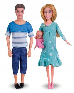 LALKA NATALIA W CIĄŻY RODZINKA Z DZIDZIUSIEM KEN