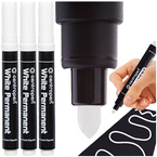 MARKER PISAK FLAMASTER PERMANENTY OKRĄGŁY 2.5mm BIAŁY CENTROPEN - 3 szt.