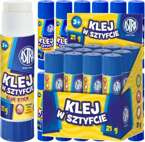 KLEJ W SZTYFCIE ASTRA SZKOLNY BIUROWY MOCNY BEZBARWNY 21 gram - 12 sztuk