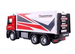 CIĘŻARÓWKA TRANSPORTOWA METALOWA TIR OTWIERANA NACZEPA ŚWIATŁO DŹWIĘK