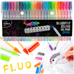 DŁUGOPISY ŻELOWE SZYBKOSCHNĄCE INTENSYWNE DEKORACYJNE 24 kolory KIDEA