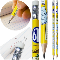 OŁÓWEK HB Z GUMKĄ Z TABLICZKĄ MNOŻENIA ŚCIĄGA TRÓJKĄTNY ASTRA - 2 szt.