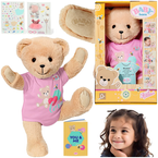 BABY BORN MIŚ PLUSZOWY NIEDŹWIADEK MASKOTKA PRZYTULANKA Z NAJLEJKAMI RÓŻOWY