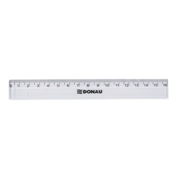 LINIJKA 16 CM TRANSPARENTNA biurowa szkolna - DONAU