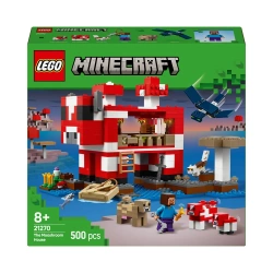 LEGO MINECRAFT DOM GRZYBOWEJ KROWY WYSPA FIGURKI STEVE 500 EL. 21270