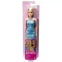 BARBIE LALKA STYLOWA W LETNIEJ SUKIENCE DŁUGIE WŁOSY BLONDYNKA MATTEL