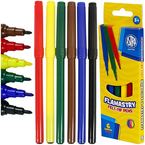 FLAMASTRY MAZAKI PISAKI ASTRA SZKOLNE 6 INTENSYWNYCH KOLORÓW NA PLASTYKĘ