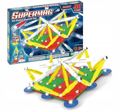 KLOCKI MAGNETYCZNE KONSTRUKCYJNE SUPERMAG CLASSIC PRIMARY 98 ELEMENTÓW