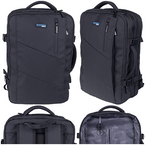 PLECAK NA LAPTOPA DONAU TRAVEL PRAGUE 32L USB+KABEL CZARNY NIEPRZEMAKALNY