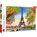 PUZZLE 500 ELEMENTÓW ROMANTYCZNY PARYŻ FRANCJA UKŁADANKA 37330 TREFL