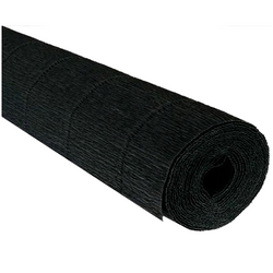 KREPINA WŁOSKA 603 BIBUŁA MARSZCZONA 50x250cm 180g CZARNA