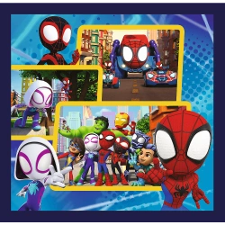 PUZZLE 3W1 SPIDEY PRZYGODY SPIDEYA I PRZYJACIÓŁ UKŁADANKA 34892 TREFL