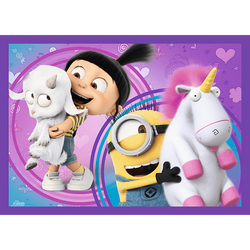 PUZZLE 4W1 W ŚWIECIE MINIONKÓW MINIONKI 3 - TREFL