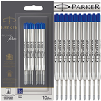 WKŁAD DO DŁUGOPISU PARKER QUINKFLOW M METALOWY CZARNY 10 sztuk