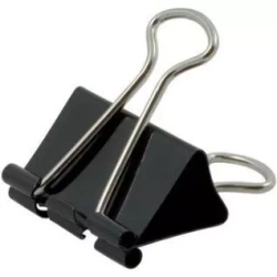 SPINACZE BIUROWE KLIPSY KLIPY KLAMERKI METALOWE CZARNE 50mm 12 szt.