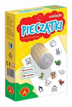  PIECZĄTKI I NAKLEJKI ZE ZWIERZĄTKAMI DREWNIANE STEMPLE ALEXANDER 