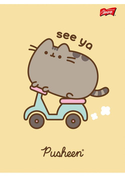 ZESZYT A5 W KRATKĘ 60 KARTEK LAMINOWANY UNIPAP MAJEWSKI PUSHEEN KOTEK