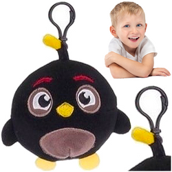 ANGRY BIRDS SQUASHY PODGIES BRELOK PLUSZOWY 12 cm CZARNY PTAK BOMBA