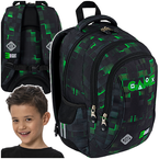 PLECAK SZKOLNY TRZYKOMOROWY LEKKI 20L ST.RIGHT BP-26 DLA GRACZA GREEN GAME