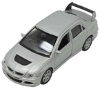 MITSUBISHI LANCER EVOLUTION VIII SREBRNY METALOWY SAMOCHÓD MODEL WELLY