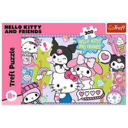 PUZZLE 300 ELEMENTÓW HELLO KITTY KUROMI SZALONE TRIO UKŁADANKA 23039 TREFL