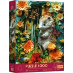 PUZZLE 1000 ELEMENTÓW JEŻ Z EFEKTEM 3D UKŁADANKA 40-LECIE TREFL 40042