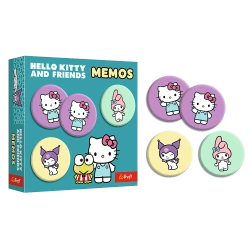 MEMORY MEMOS HELLO KITTY - KITTY I PRZYJACIELE GRA PAMIĘCIOWA TREFL