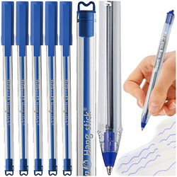 DŁUGOPIS NIEBIESKI PELIKAN HANG STICK 1.0mm BIUROWY Z ZATYCZKĄ - 5 szt.
