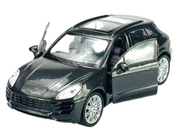 PORSCHE MACAN TURBO SZARY METALOWY MODEL SAMOCHÓD KOLEKCJONERSKI WELLY