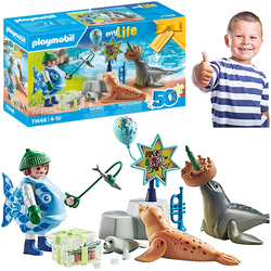 PLAYMOBIL KARMIENIE ZWIERZĄT FOKI FIGURKI AKCESORIA MY LIFE 39 EL.