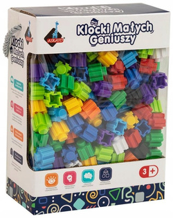 KLOCKI KONSTRUKCYJNE MAŁYCH GENIUSZY KOLOROWE CEGIEŁKI 310 EL. ASKATO