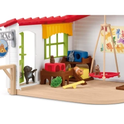 SCHLEICH FARM WORLD HOTEL DLA ZWIERZĄT Z AKCESORIAMI PIESKI ZAGRODA 42607