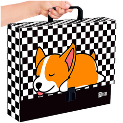 TECZKA Z RĄCZKĄ XL A4 ST.RIGHT MAJEWSKI SZACHOWNICA KRATA PIESEK CORGI