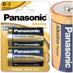BATERIE BATERIA PANASONIC ALKAINE POWER ALKAICZNE D2 LR20 1.5V - 2 szt.