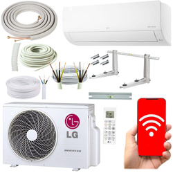 KLIMATYZATOR ŚCIENNY LG STANDARD 2 WiFi 2,5kW ZESTAW SAMODZIELNY MONTAŻ 4MB