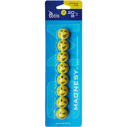 MAGNESY DO TABLIC EMOTKI EMOTIKONY BUŹKI ŻÓŁTE JĘZYCZEK TETIS 20mm 8szt.