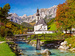 PUZZLE KOŚCIÓŁEK W RAMSAU NIEMCY GÓRY STRUMIEŃ MOST 3000EL CASTORLAND