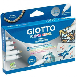 FLAMASTRY MARKERY 5 GIOTTO METALICZNE DEKOROWANIE