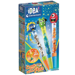 FABRYKA DŁUGOPISÓW MONSTER POTWORY ZESTAW KREATYWNY AKCESORIA CLEMENTONI