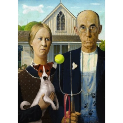 PUZZLE 500 ELEMENTÓW AMERICAN GOTHIC PSIA EDYCJA UKŁADANKA 37526 TREFL